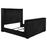 Centergrove Velvet Wingback TV Bed with Hidden Lift - Eastern King