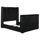 Centergrove Velvet Wingback TV Bed with Hidden Lift - Queen