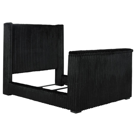Centergrove Velvet Wingback TV Bed with Hidden Lift - Queen