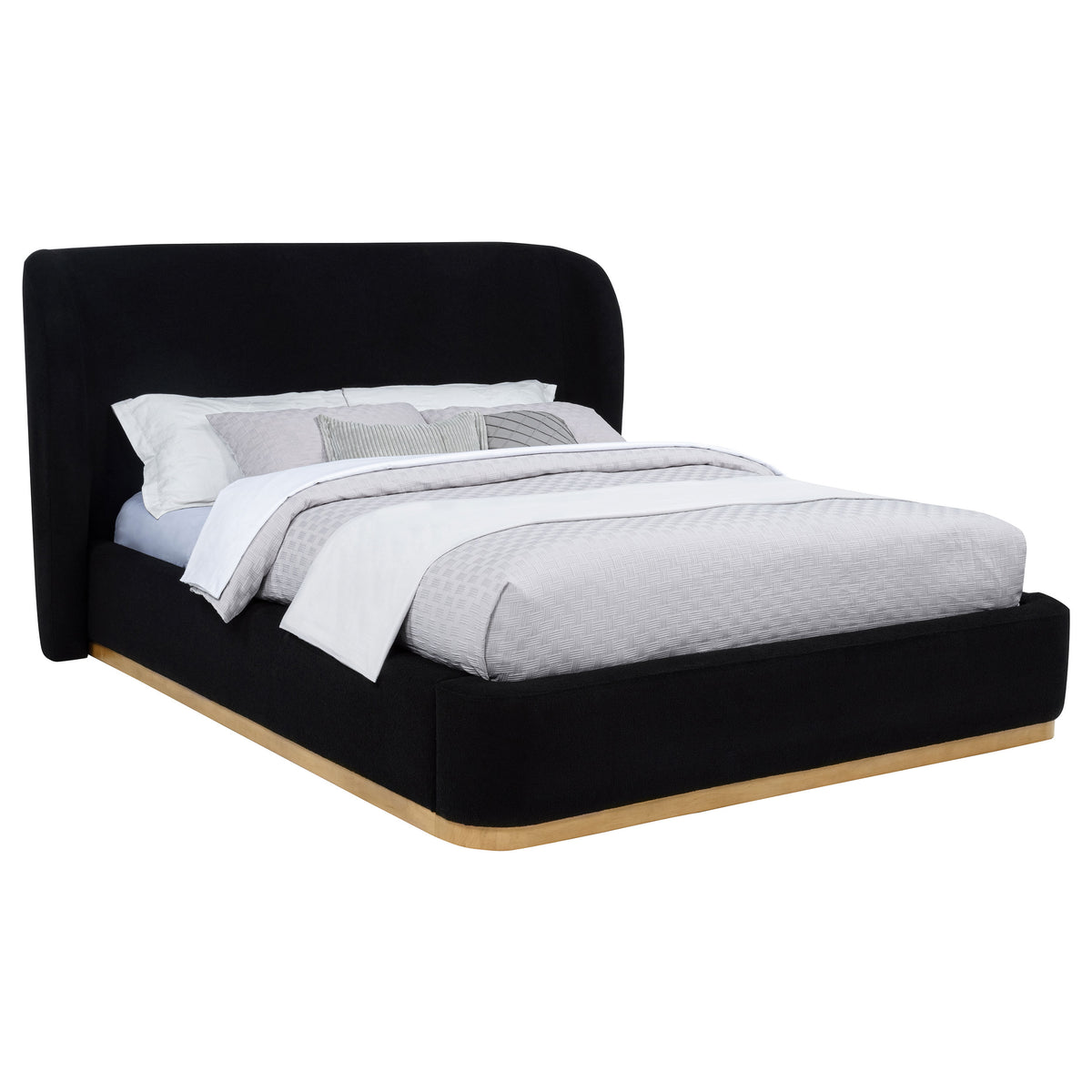 Blaire Upholstered Wingback Platform Bed - Queen