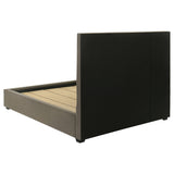 Delsea Diamond-Tufted Velvet Platform Bed - Tall Upholstered Headboard in Light Brown, Queen or Eastern King – view 14
