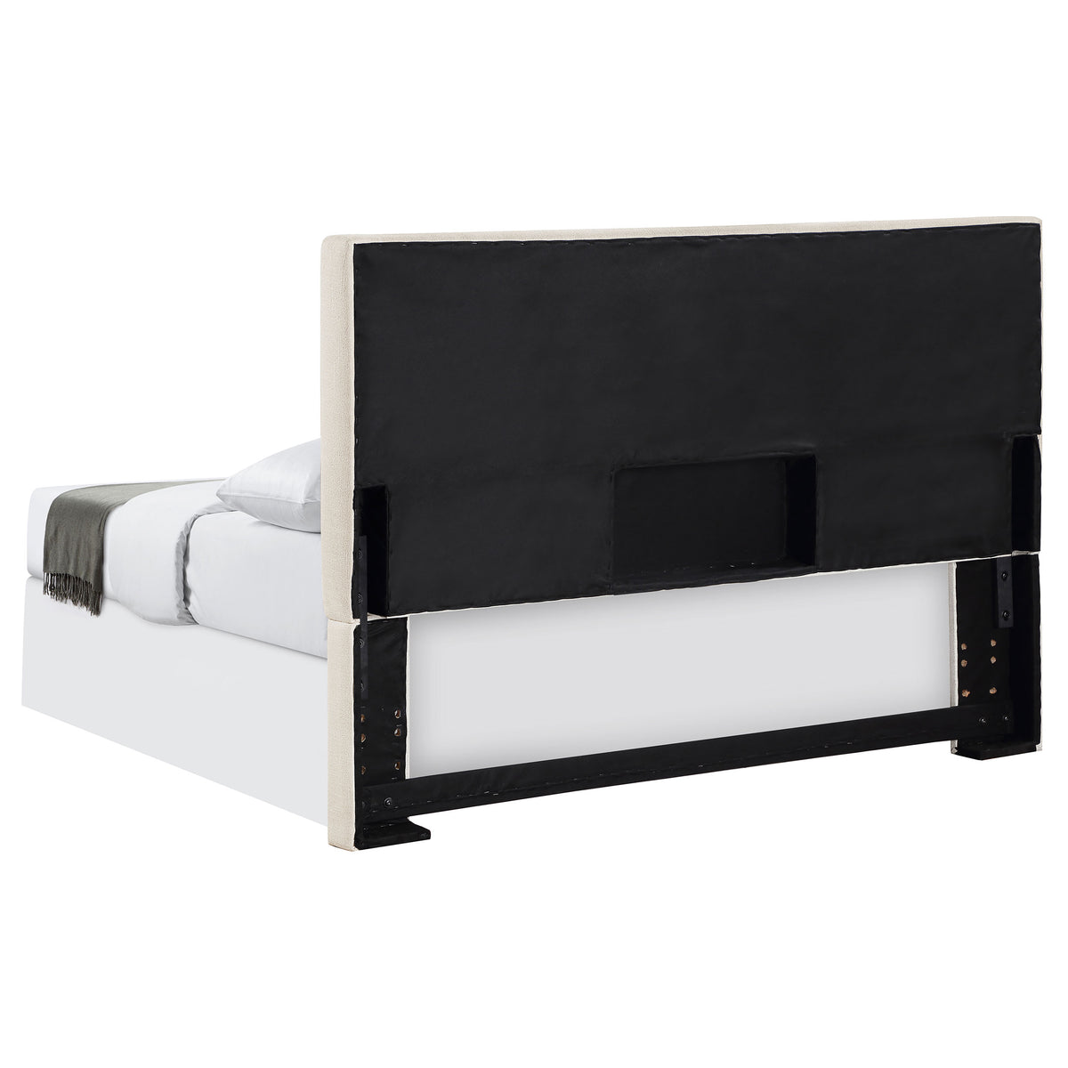 Pirro Upholstered Panel Headboard with Rounded Edges - Sand Fabric, Twin, Queen/Full or King – view 16