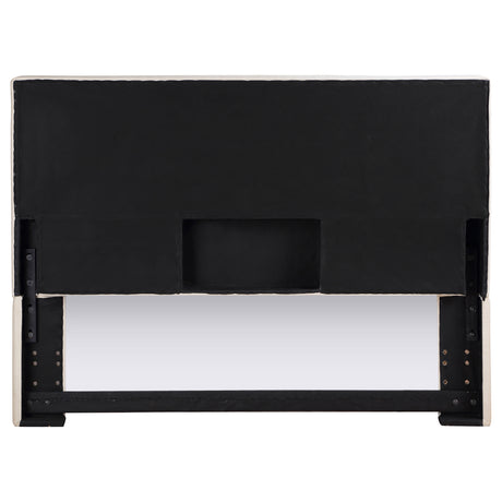 Pirro Upholstered Panel Headboard with Rounded Edges - Sand Fabric, Twin, Queen/Full or King – view 17