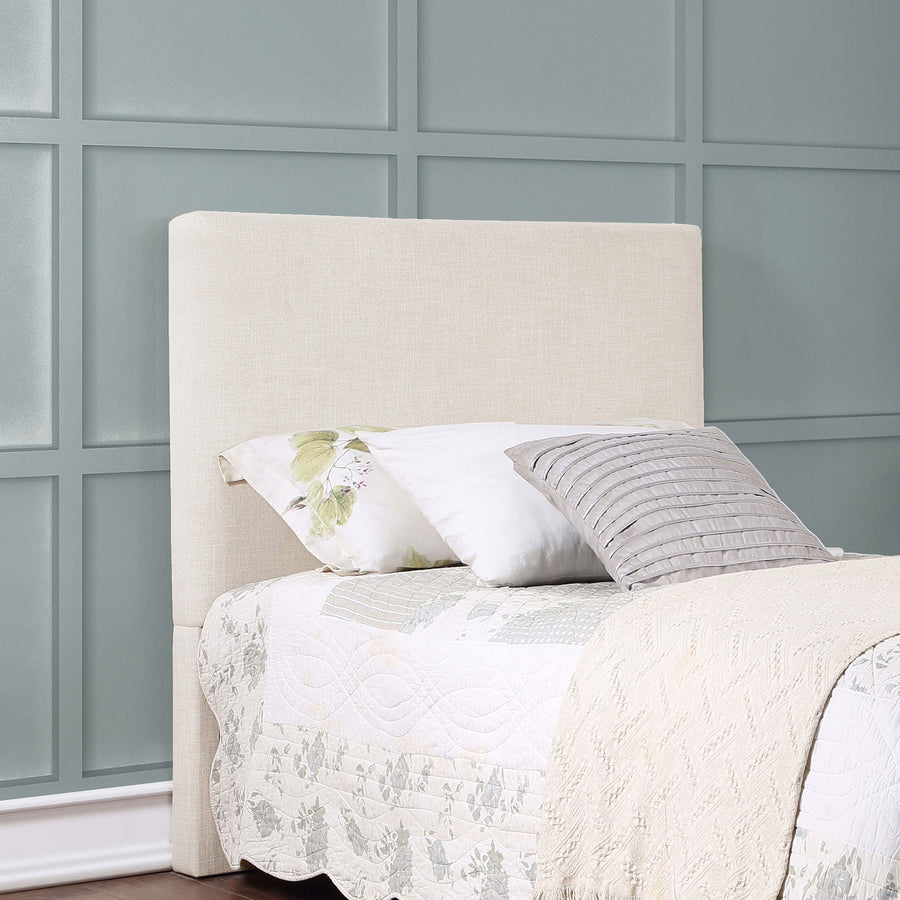 Pirro Upholstered Panel Headboard with Rounded Edges - Sand Fabric, Twin, Queen/Full or King