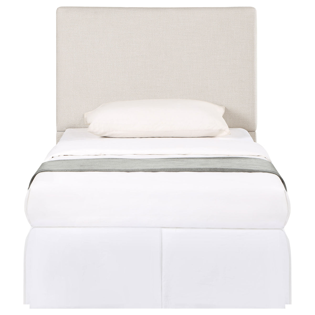 Pirro Upholstered Panel Headboard with Rounded Edges - Sand Fabric, Twin, Queen/Full or King – view 7