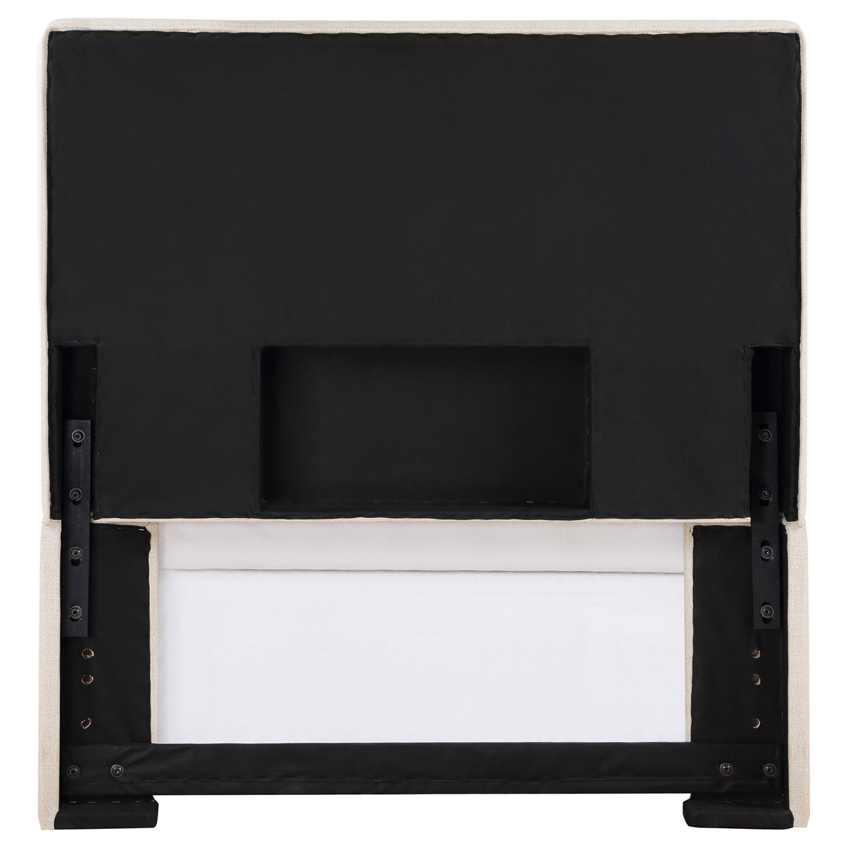 Pirro Upholstered Panel Headboard with Rounded Edges - Sand Fabric, Twin, Queen/Full or King – view 9