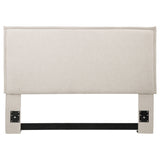 Izzy Upholstered Panel Headboard - Flange Border in Sand Fabric, Twin, Queen/Full or King – view 15