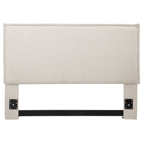 Izzy Upholstered Panel Headboard - Flange Border in Sand Fabric, Twin, Queen/Full or King – view 15