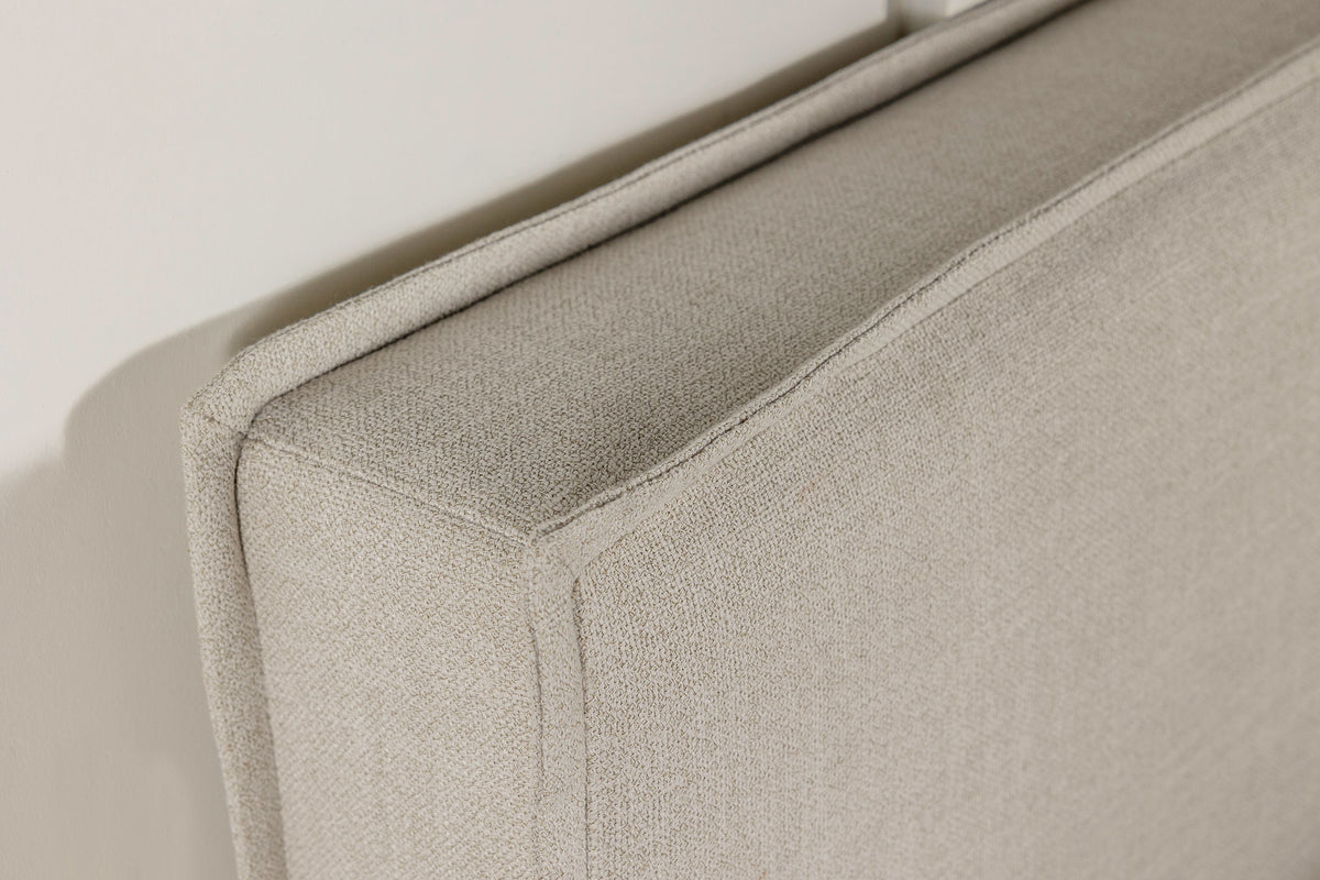 Izzy Upholstered Panel Headboard - Flange Border in Sand Fabric, Twin, Queen/Full or King – view 18