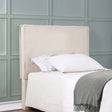 Izzy Upholstered Panel Headboard - Flange Border in Sand Fabric, Twin, Queen/Full or King – view 1