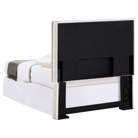 Izzy Upholstered Panel Headboard - Flange Border in Sand Fabric, Twin, Queen/Full or King – view 8