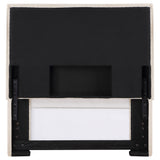 Izzy Upholstered Panel Headboard - Flange Border in Sand Fabric, Twin, Queen/Full or King – view 9