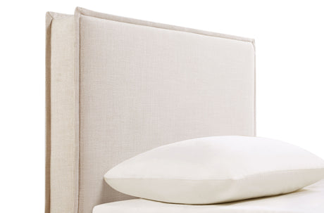 Izzy Upholstered Panel Headboard - Flange Border in Sand Fabric, Twin, Queen/Full or King – view 10