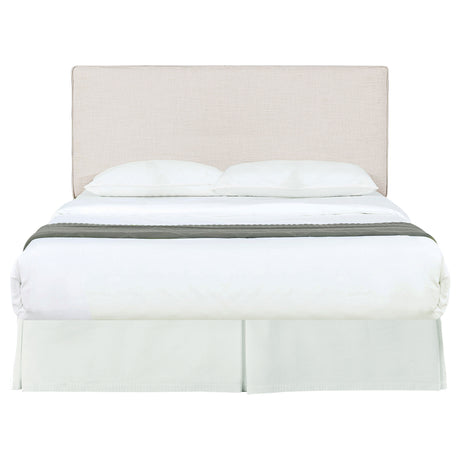 Kosmo Upholstered Panel Headboard with Self-Welt Trim - Sand Fabric, Twin, Queen/Full or King – view 15