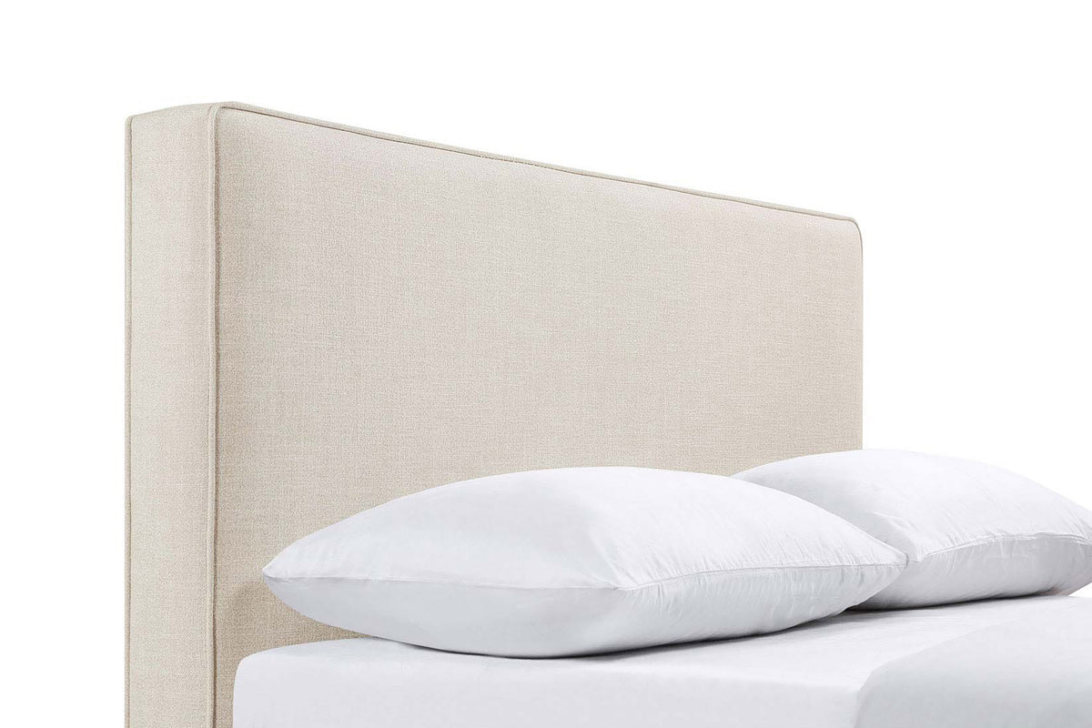 Kosmo Upholstered Panel Headboard with Self-Welt Trim - Sand Fabric, Twin, Queen/Full or King – view 18
