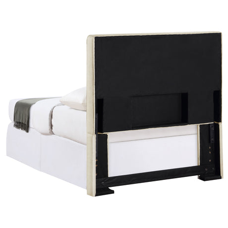 Kosmo Upholstered Panel Headboard with Self-Welt Trim - Sand Fabric, Twin, Queen/Full or King – view 8