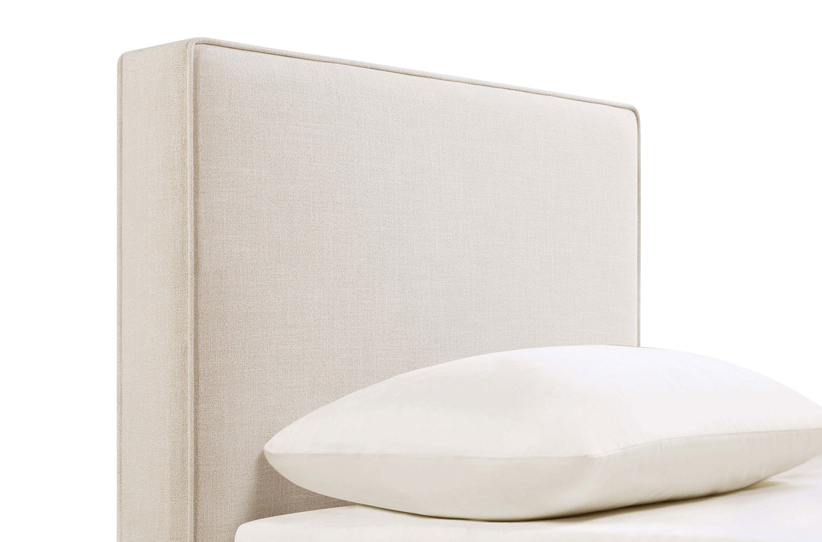 Kosmo Upholstered Panel Headboard with Self-Welt Trim - Sand Fabric, Twin, Queen/Full or King – view 10