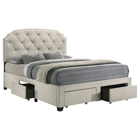 Marianna Tufted Velvet Storage Bed with 4 Drawers – View 21