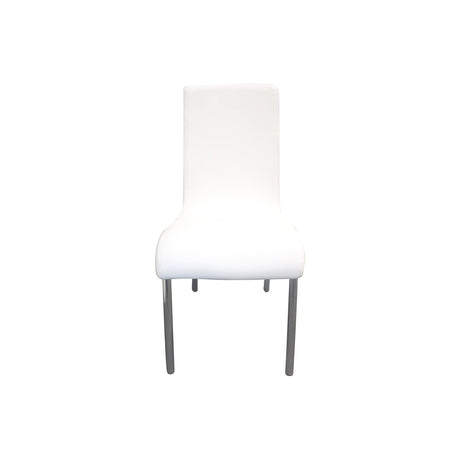 Bailee 5-Piece Contemporary Glass & Faux Leather Dinette Set - detail view
