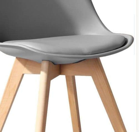Modern Wood Dining Chair G01GC in Grey - angle view