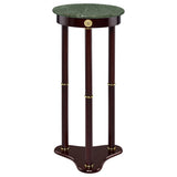 Edie Round Green Marble Top Plant Stand