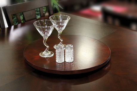 Susie 18" Lazy Susan Turntable - Espresso Wood Veneer with Metal Base - 33b6196b1c9a23ecc2e6c113bcd172375f49000f_CM_AC3210_CH_1
