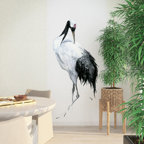 Galerie Kumano Painted Crane Wall Mural