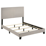 Boyd Upholstered Panel Bed with Chrome Nailhead Trim - Full