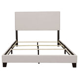 Boyd Upholstered Panel Bed with Chrome Nailhead Trim – View 21