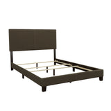 Boyd Upholstered Panel Bed with Chrome Nailhead Trim - Queen