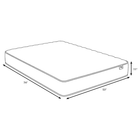 Hayes 11" Firm Tight Top Hybrid Mattress - Tencel Blend Cover & Open Coil Support, Made in USA, Twin to California King – view 5