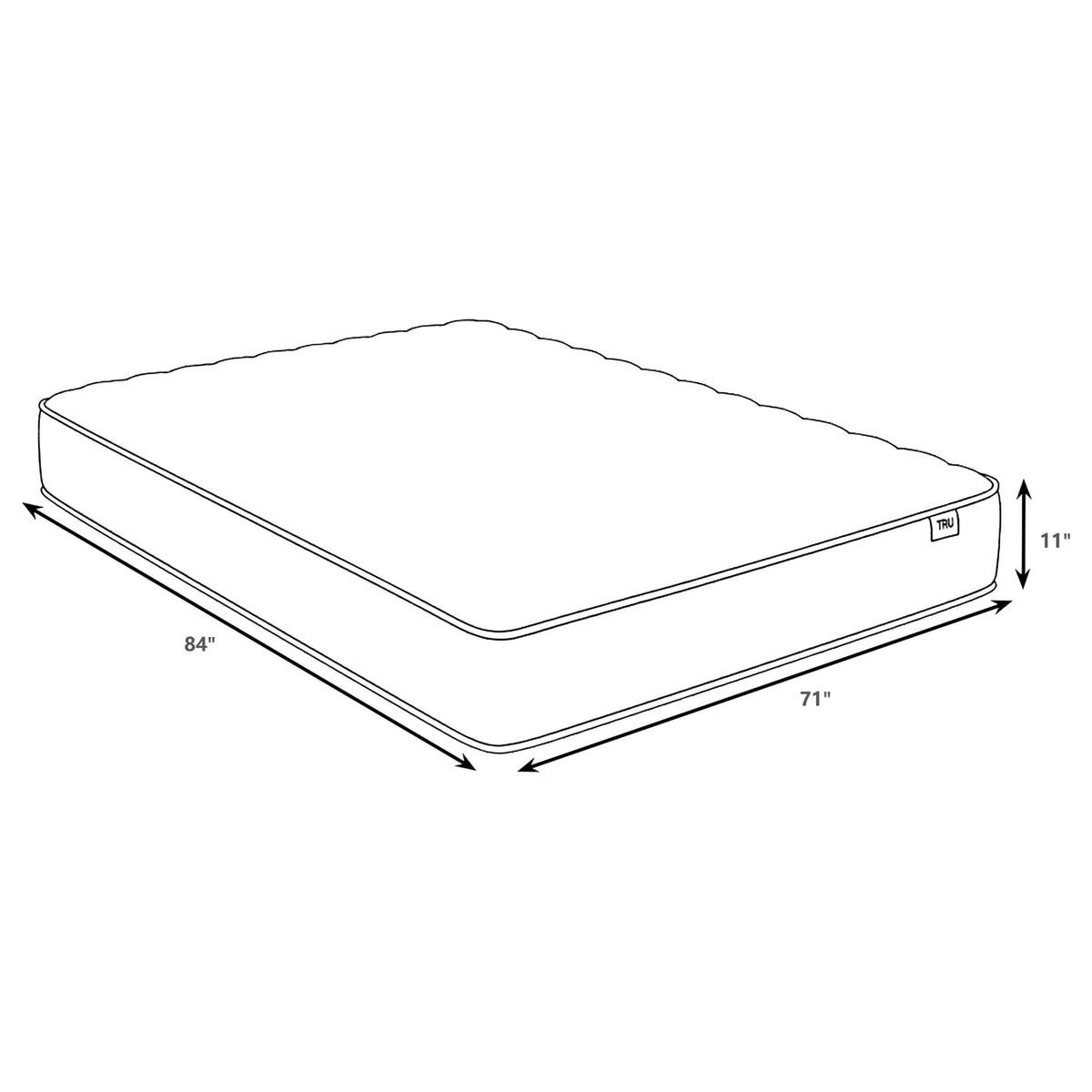 Hayes 11" Firm Tight Top Hybrid Mattress - Tencel Blend Cover & Open Coil Support, Made in USA, Twin to California King – view 8