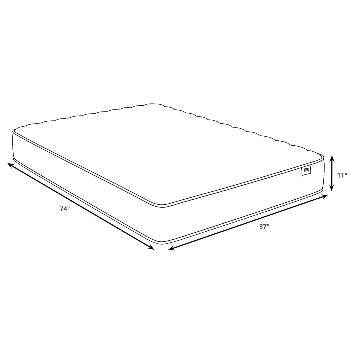 Hayes 11" Firm Tight Top Hybrid Mattress - Tencel Blend Cover & Open Coil Support, Made in USA, Twin to California King – view 4