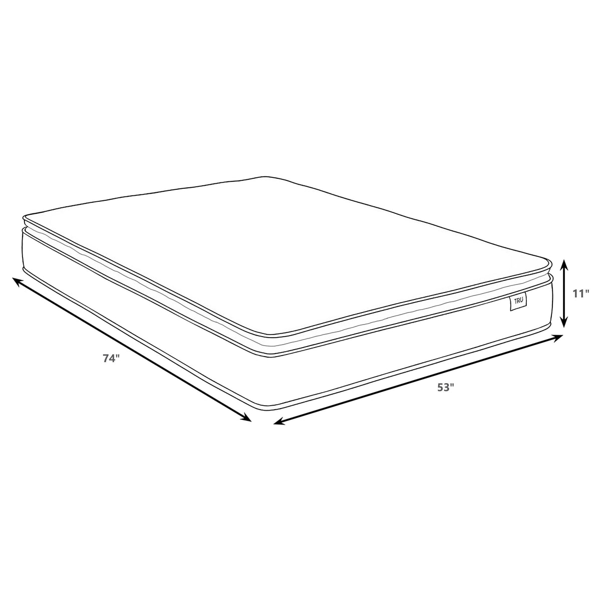 Hayes 11" Pillow Top Hybrid Mattress - Gel Memory Foam & Tencel Cover, Made in USA, Twin to California King – view 15