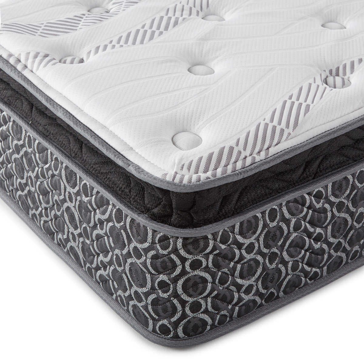 Hayes 11" Pillow Top Hybrid Mattress - Gel Memory Foam & Tencel Cover, Made in USA, Twin to California King – view 19