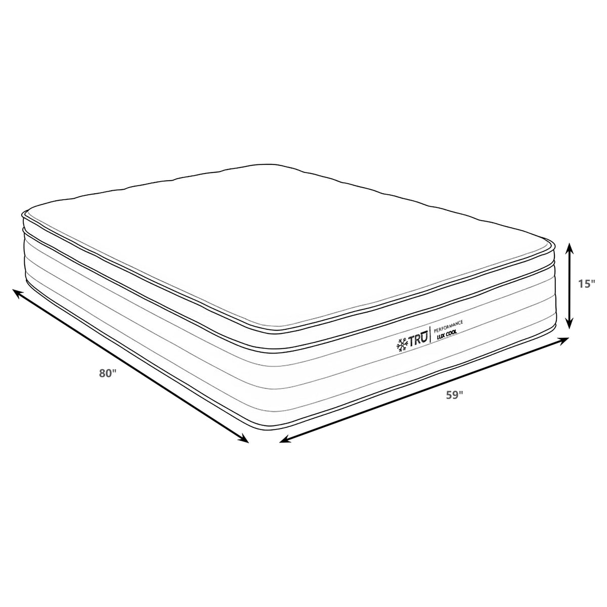 Montlake 15" Cool Euro Top Hybrid Mattress - Infused Memory Foam & Wrapped Coils, Made in USA, Twin to California King – view 14