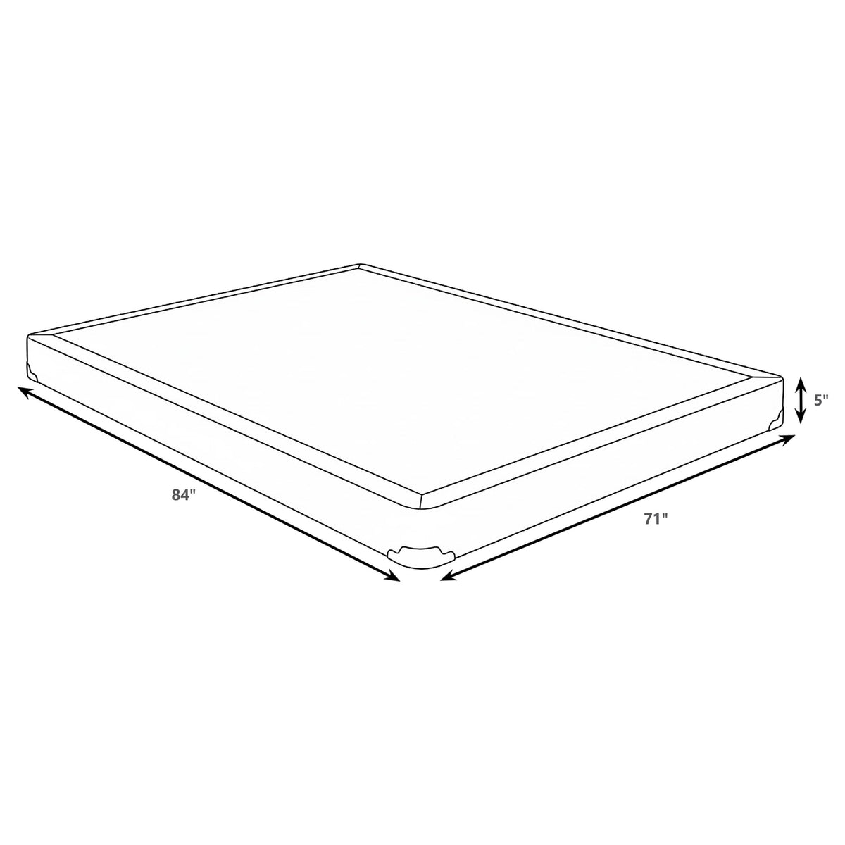 Mercer 5" Low Profile Box Spring Foundation - Handcrafted Slat Support in Grey, Twin to California King – view 14