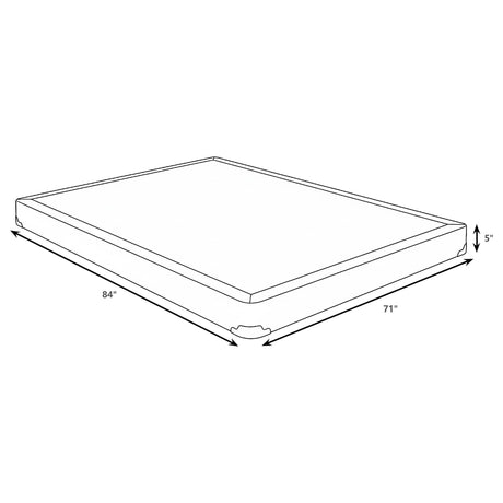Mercer 5" Low Profile Box Spring Foundation - Handcrafted Slat Support in Grey, Twin to California King – view 14