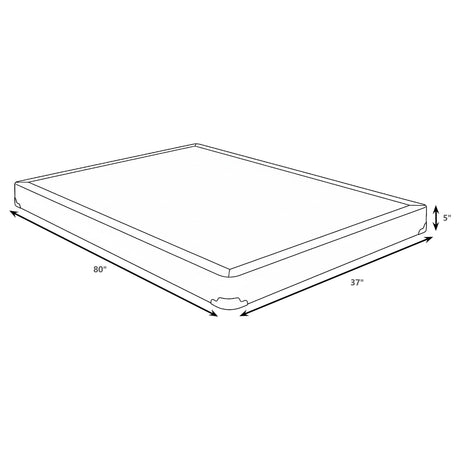 Mercer 5" Low Profile Box Spring Foundation - Handcrafted Slat Support in Grey, Twin to California King – view 8
