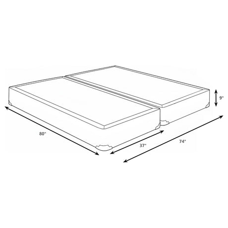 Mercer 9" Standard Box Spring Foundation - Handcrafted Slat Support with Kara-Guard Padding, Twin to King – view 11