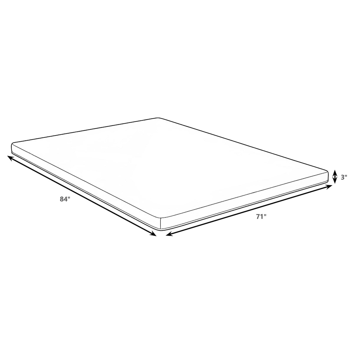 Cascade 3" Cool Memory Foam Mattress Topper - Icy Cool Cover, Twin to California King – view 19