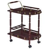 Palmer 2-Tier Bar Cart with 3-Bottle Wine Rack