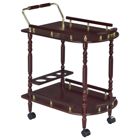 Palmer 2-Tier Bar Cart with 3-Bottle Wine Rack