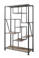 Brantley Industrial Pipe Full Bed, Bookshelf & Wall Rack