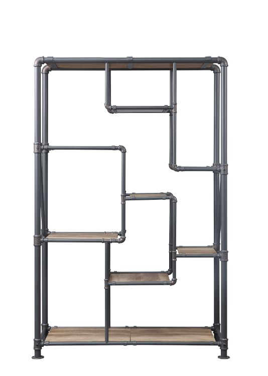 Brantley Industrial Pipe Full Bed, Bookshelf & Wall Rack