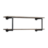 Brantley Industrial Pipe Full Bed, Bookshelf & Wall Rack
