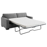 Simpson Track Arm Sleeper Sofa with Queen Mattress - Light Grey Fabric with Pocket Coil Seating – view 4