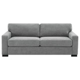 Simpson Track Arm Sleeper Sofa with Queen Mattress - Light Grey Fabric with Pocket Coil Seating – view 5