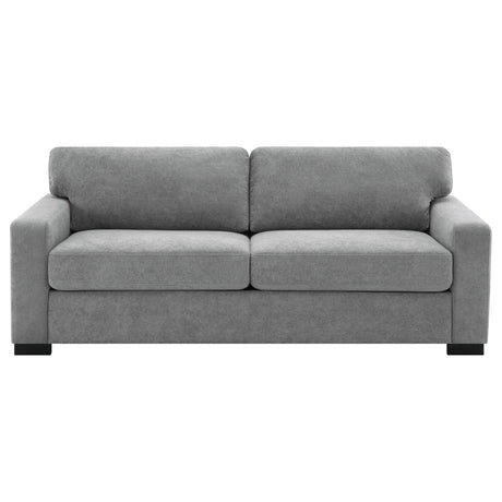 Simpson Track Arm Sleeper Sofa with Queen Mattress - Light Grey Fabric with Pocket Coil Seating – view 5