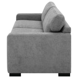 Simpson Track Arm Sleeper Sofa with Queen Mattress - Light Grey Fabric with Pocket Coil Seating – view 7